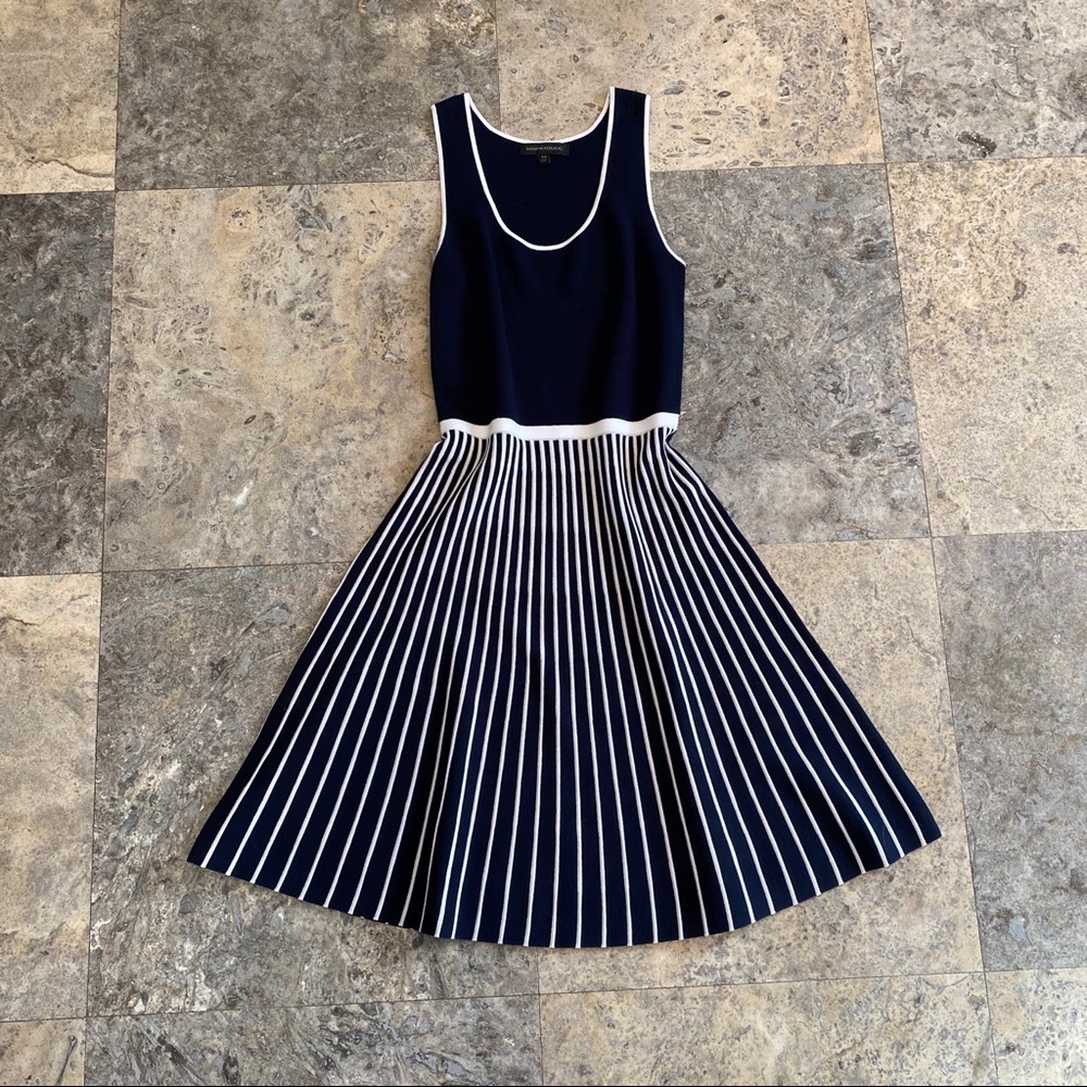 Banana republic striped flare body con dress